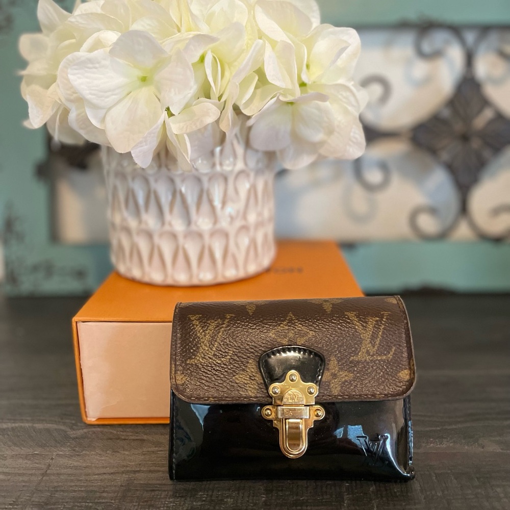 Louis Vuitton Patent Mono Compact Wallet